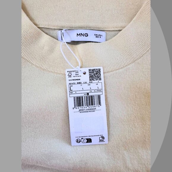 Mango Women’s Cream Sweater – L, NWT - Picture 3 of 3